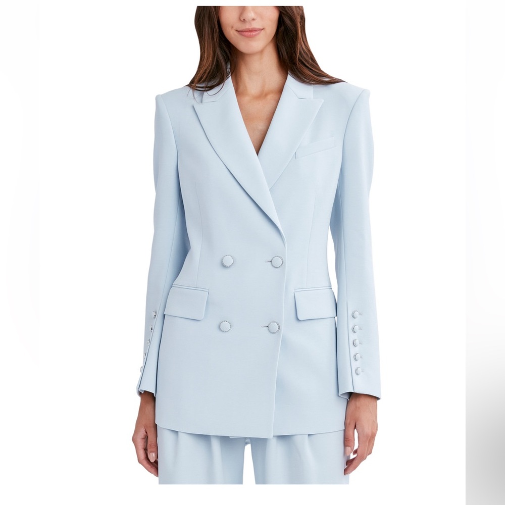 NWT BCBG Light Blue Women's Double Breasted Blazer & Trousers SZ S